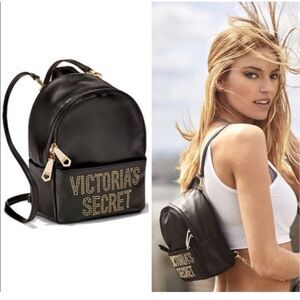 Victorias secret the victoria small backpack minibag - gold stud